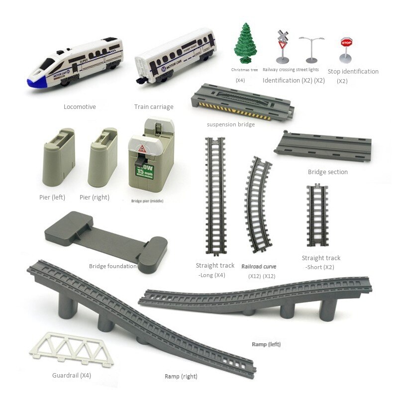 Trenes Rc para niños, modelo de Tren Eléctrico, juego de trenes para niños, tren de juguete, tren eléctrico de alta velocidad, juguetes ferroviarios para niños