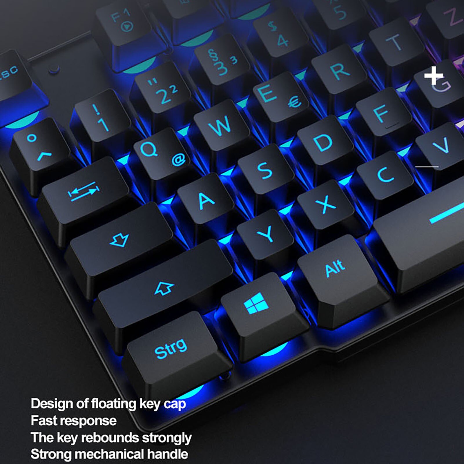 German Gaming Keyboard Computer Mouse Gamer Set Mixed Light USB PC Keypad Ergonomic Gaming Mouse For Laptop PC Games клавиатура