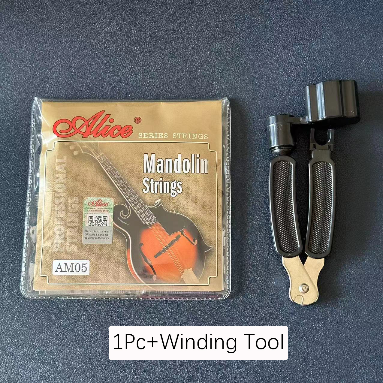 Mandolinstrenger, belagt stål, sølvbelagt kobberlegering, viklet, lys tone og enkel spillbarhet, for mandolindeler og -tilbehør: Lysegrå