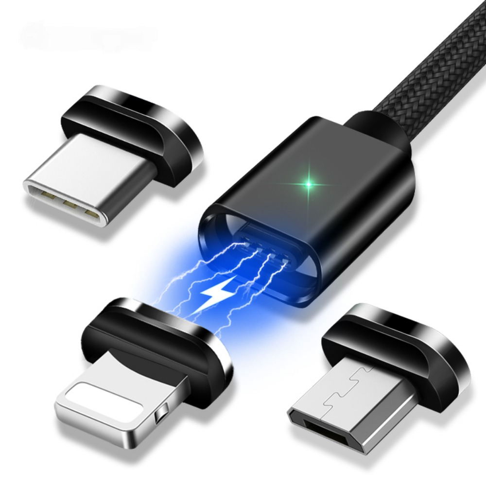 S Magnetische Kabel Micro Usb Type C Voor Micro Usd Kabel 1M 3A Snel Opladen Draad Type-C magneet Charger Datum Telefoon Kabel