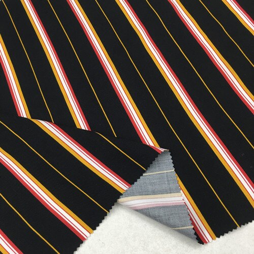 Tela de rayón fino para mujer, tejido con estampado de rayas de Color, a la , para vestido, novedad de 2022: 3