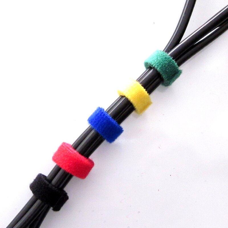 10/20/30pcs Nylon Loop Wrap Releasable Cable Ties Fastening Cable tie Straps Bundle Ties Cable Tie Wire Data Line Wrap