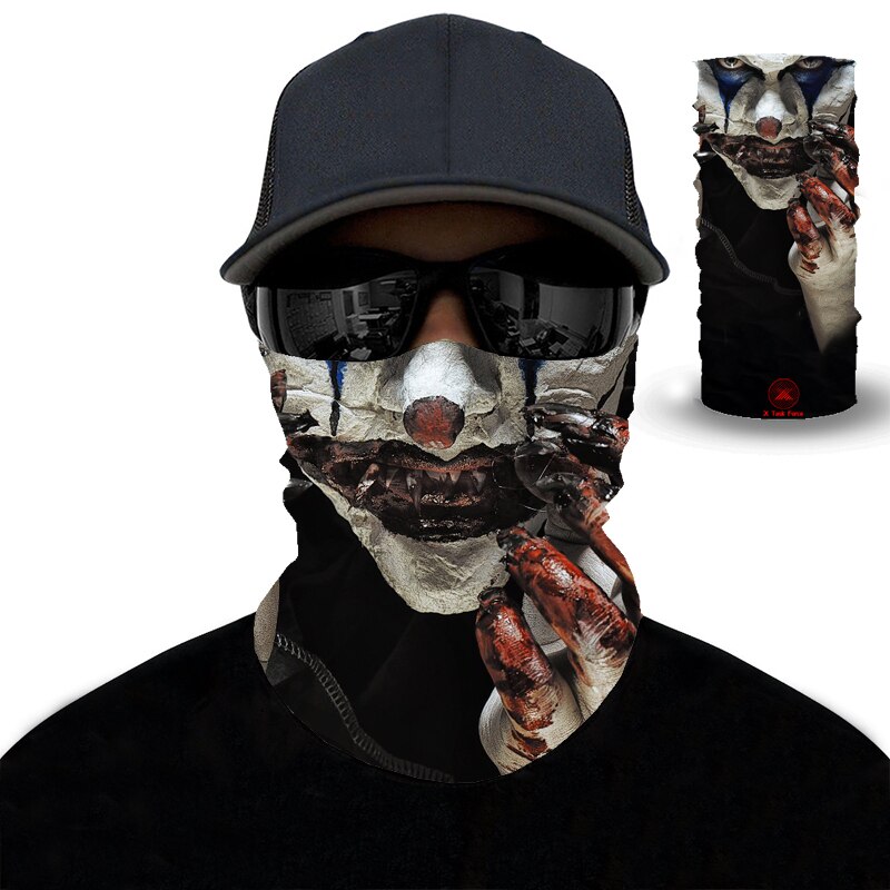 Écharpe de randonnée 3D clown écharpe magique Polyester microfibre Bandana sport cyclisme équitation Bandanas bandeau hommes femmes Bandanas: MJ330