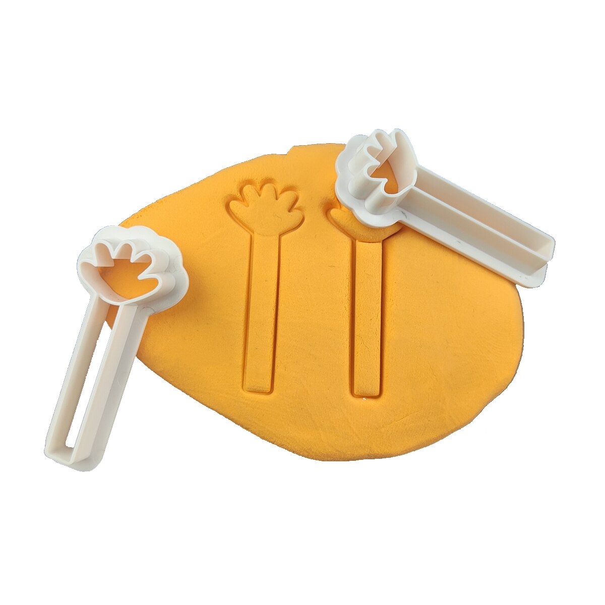 Moule à biscuits en forme de mains de palmier, 2 pièces, pour fête d&#39;anniversaire, ustensiles de cuisine, coupe-biscuits, bricolage, décor de cuisson, modélisation de pâtisserie, outils de fabrication