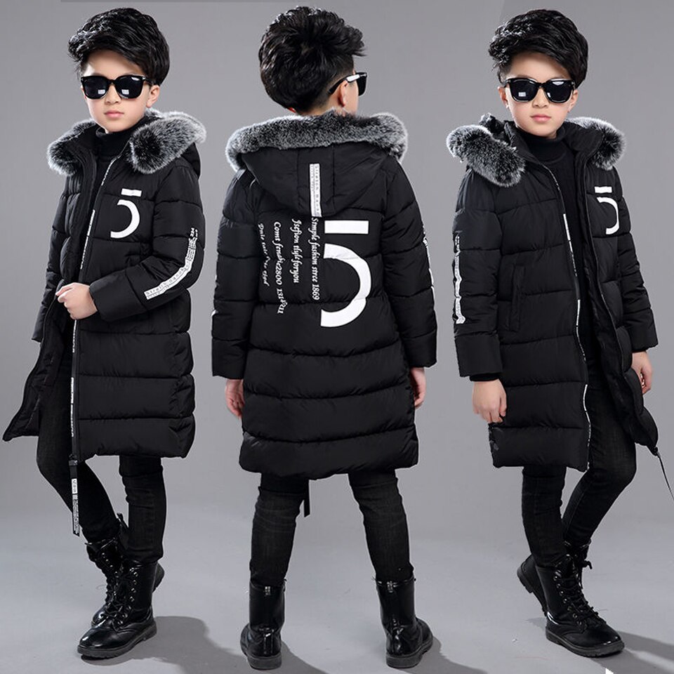 Boys 'Winter Katoenen Jassen Verdikte Kinderen Winter Jas Kinderen Winter Overjassen 4-14 Jaar