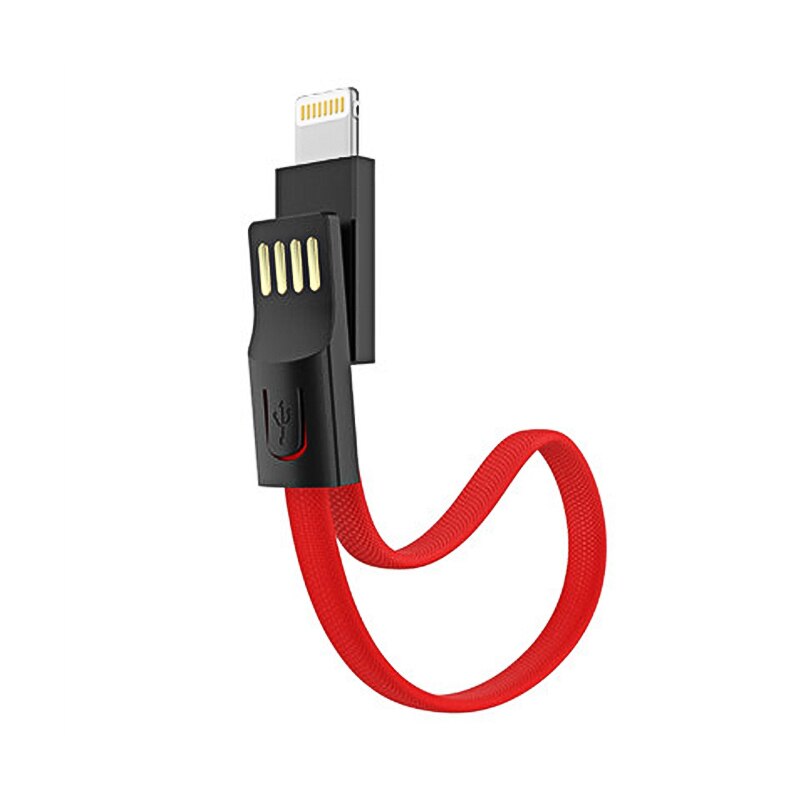 NOHON przenośny brelok kabel USB dla iPhone mikro typ C 8Szpilka ładowanie synchronizacji przewód danych szybkie ładowanie dla androida Xiaomi Samsung: czerwony For jabłko