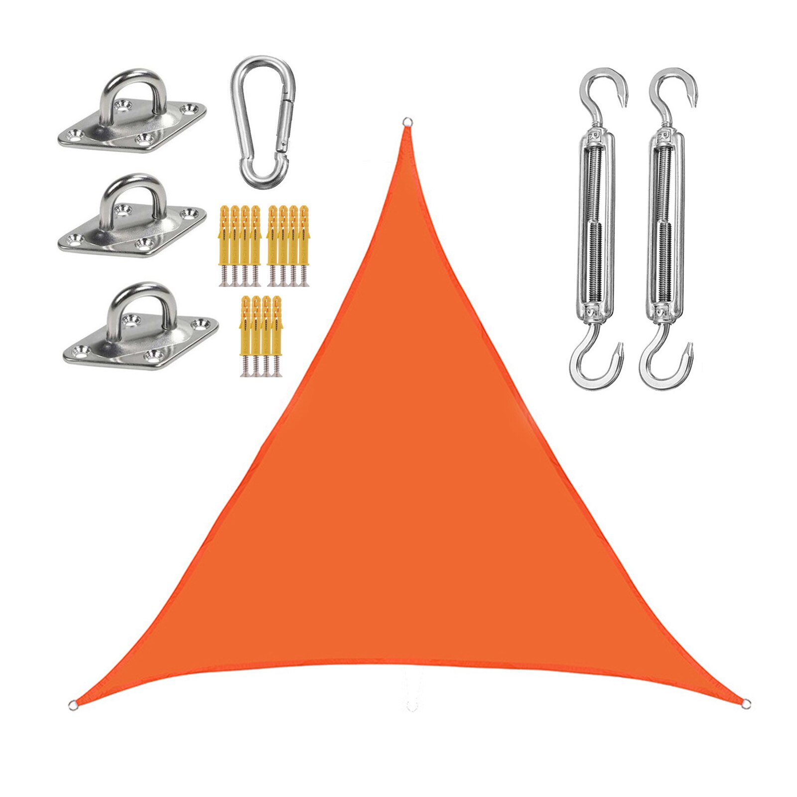 Shade Sail Awning Sunscreen Oxford Cloth Patio Durable 3 Meter Garden Reasonable Windproof Tear-resistant Triangle Sunshade: Orange