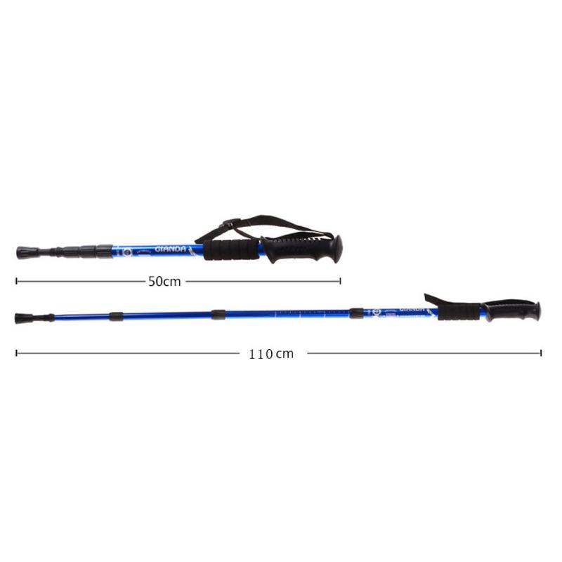 4 Section Adjustable Canes Stick Poles Trekking Ultralight Telescopic Pole Cane for Hiking Folding Walking Wticks Walking Hiking