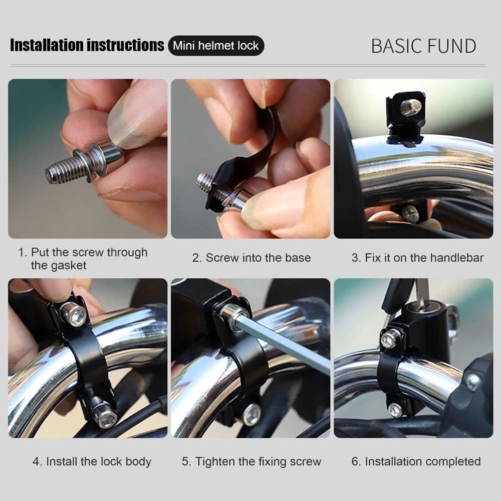Bicycle Helmet Wire Rope Lock Anti-theft Mountain Bike Cycling Cable Lock Motorcycle Portable Lock Outdoor Bike Rope Padlock