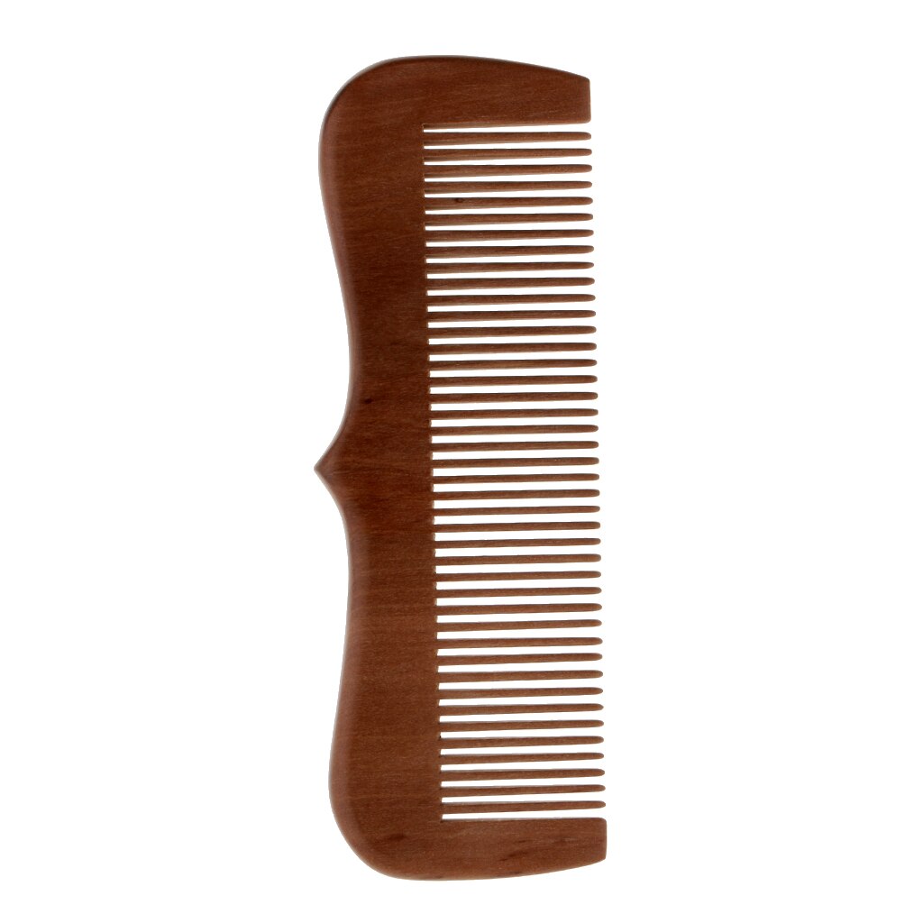 Handcraft Peach Wood Comb Non-Static and Eco-friendly for Scalp Massage Hair Health -6" Fine Toothed