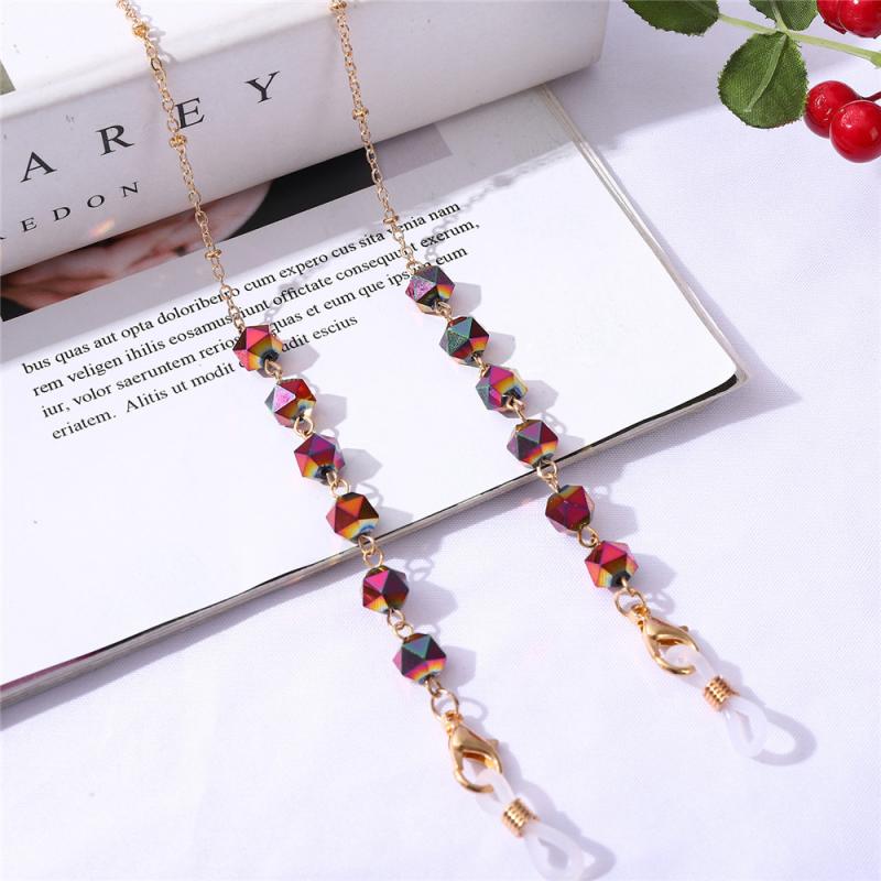 70CM Sunglasses Face Masking Chain Glasses Chain Lanyard Delicate Crystal Eyeglasses Chains Neckless Cord Rope Jewelry: 04