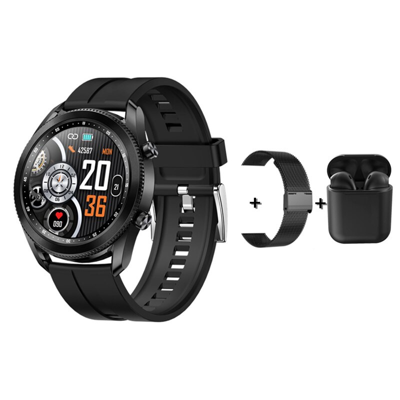 Inteligentny zegarek mężczyźni TK88 obrotowy ekran Bezel Bluetooth muzyka prognoza pogody ciśnienie krwi SPO2 Smartwatch dla androida iPhone: I