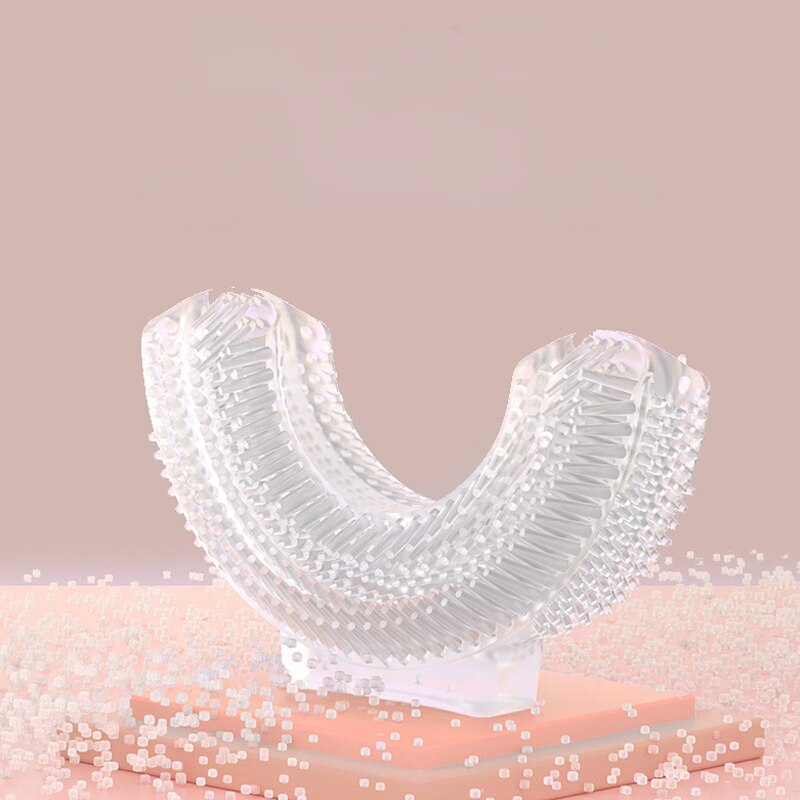 2-12Y spazzolino a forma di U per bambini di alta qualità con scatola di immagazzinaggio spazzola in Silicone per bambini 360 spazzolino da denti filo per bambini spazzolino da denti U