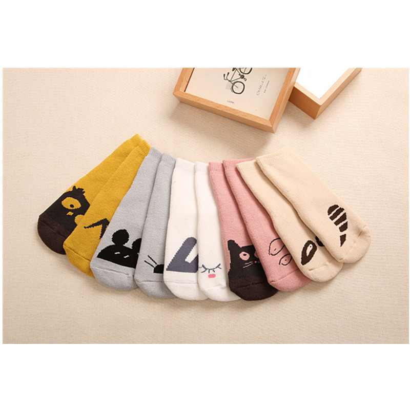 5 Pairs/Set Cartoon Baby floor Socks For Baby Girl Baby Boy Infant Child Socks Non-slip spring asymmetric children socks 0-2 Y