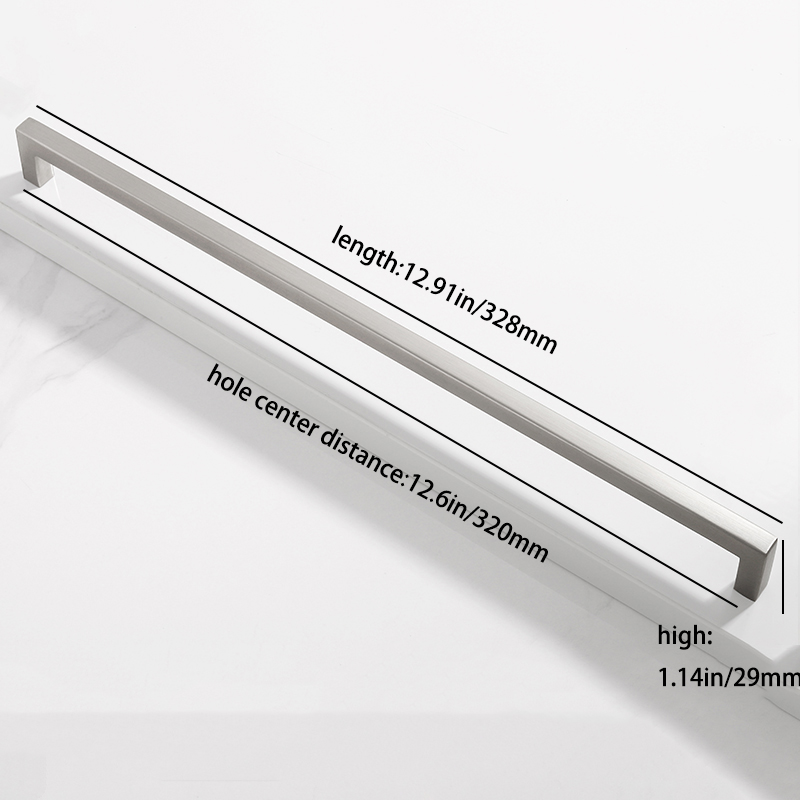 Square bright gold,silver, black cabinet door handle kitchen cabinet drawer closet extension aluminum handle: Orange