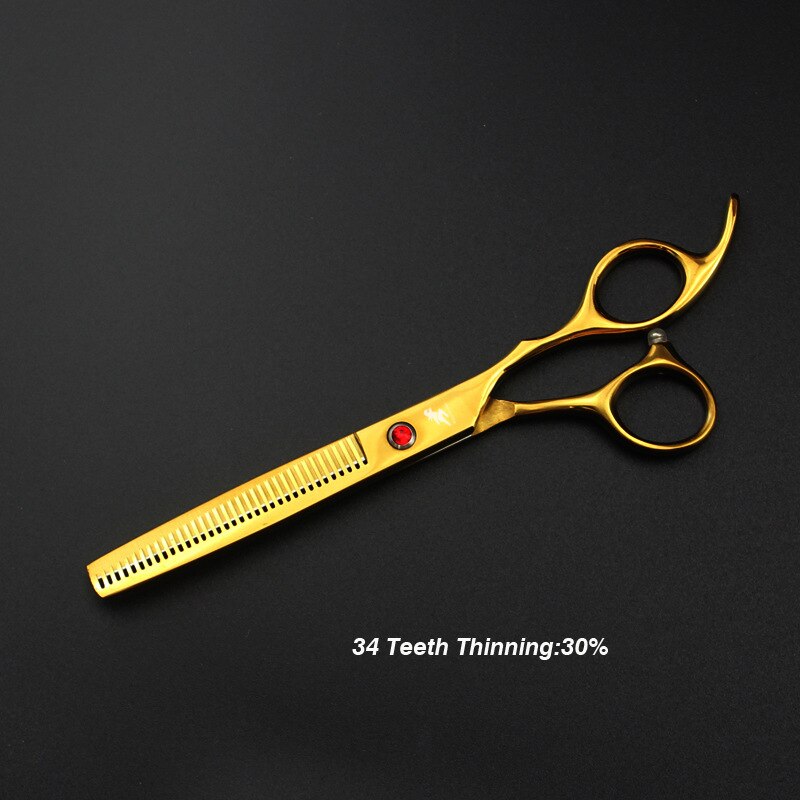 7.0 Inch Ronde Hoofd Pet Grooming Schaar Veiligheid Pet Schaar Pak Professionele Haar Kappers Schaar Hond Haar Schaar Set: dense scissors