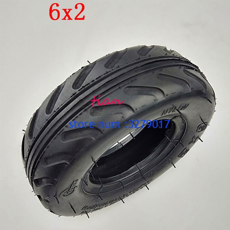 6 Inch 6X2 Tire and Inner Tube Set Fit for Electric Scooter Wheel Pneumatic Wheel Trolley Cart Air Wheel Bike