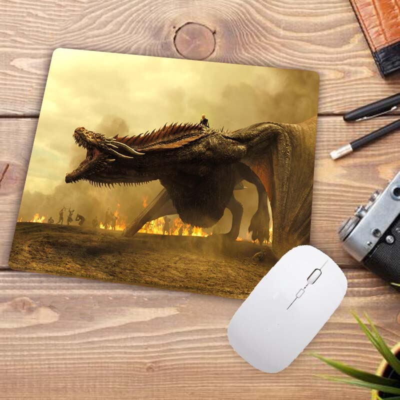 Tronos Game A Piece Of Ice Cream And Rubber Flame For Mouse Pad Laptop Mousepad Gaming Mat, 18x22cm: 2 / 22x18 cm