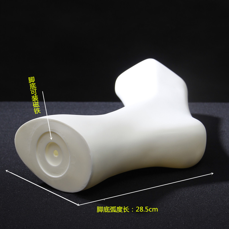 1 pc Unisex Men Mannequin Feet Display Toe Socks Suitable For Boat Socks Short Socks Square Plastic Foot Black Color