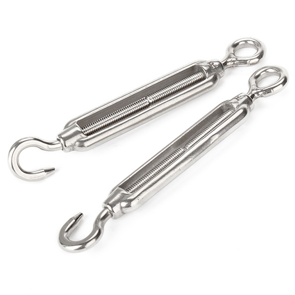 1Pcs M5 122Mm Rvs Haak &amp; Oog Spanschroef Draad Touw Spanning Spanschroef Zeef Hek Draad Spanner Haak-Eye