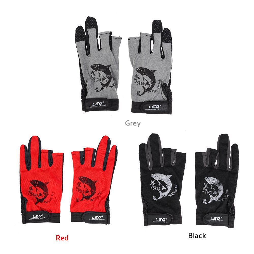 Guantes de pesca transpirables antideslizantes, de secado rápido, para deportes al aire libre, ciclismo, Camping y correr, 1 par de 3 guantes sin dedos