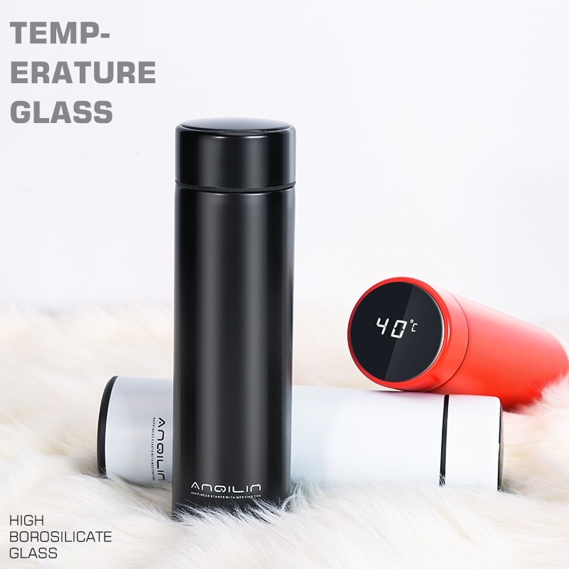 Soffe Vacuüm Thermosfles Met Intelligente Temperatuur Display 500 Ml Food Grade Rvs Thermosflessen Flessen