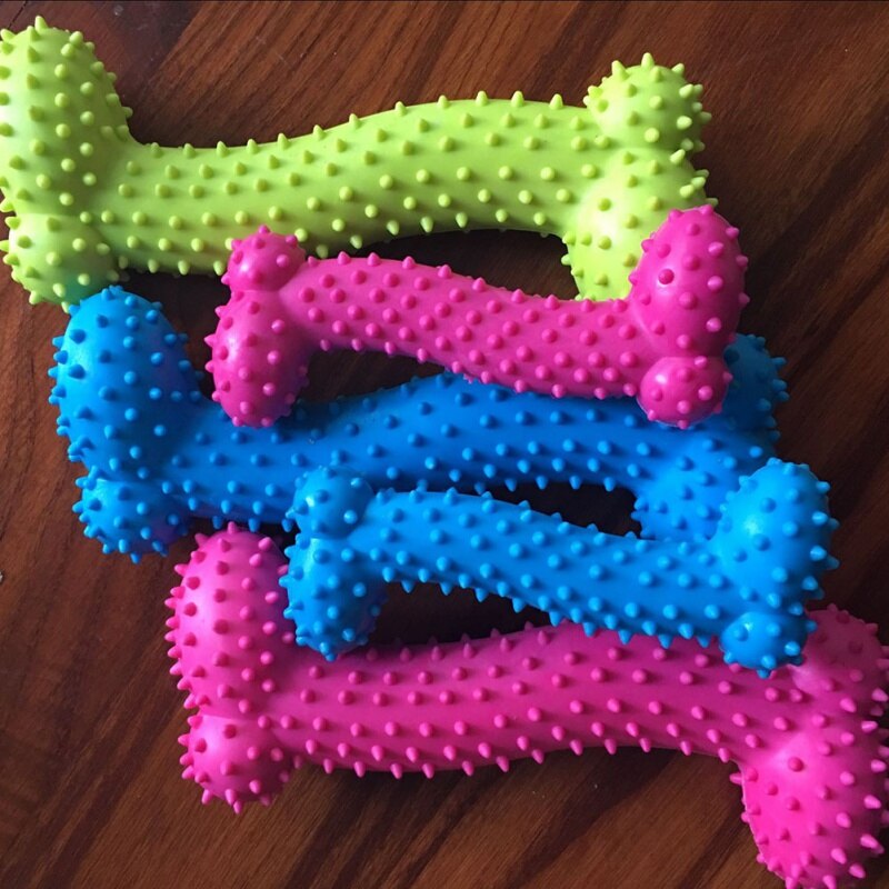 Pet Dog Rubber Chew Toys Durable Bone Shaped Chew Toys Puppy Tooth Training Products Releasing Pressure Toy for Cat Dog