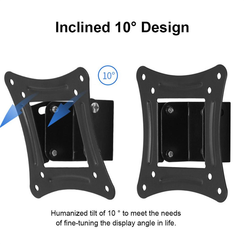 Universele TV Wandmontage Beugel 75/100mm pitch Vaste Platte TV Frame Standhouder Kantelhoek voor 14-26 inch LCD LED Vesa Monitor