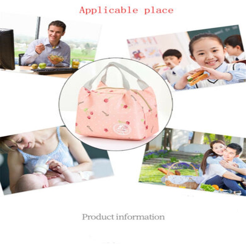 Functional Pattern Cooler Cute Portable Thermal Insulated Lunch Container Lunch Box Portable Food Containe Picnic