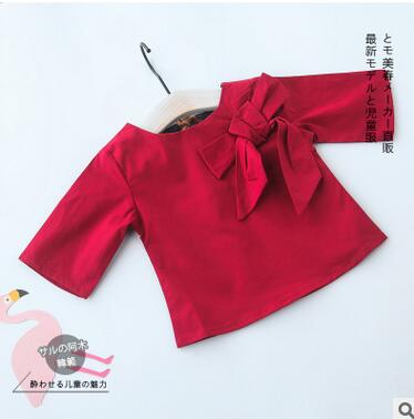 Hitte! speciaal baby shirt babymeisje baby shirt halter stropdas vlinder kinderkleding set gratis verzending