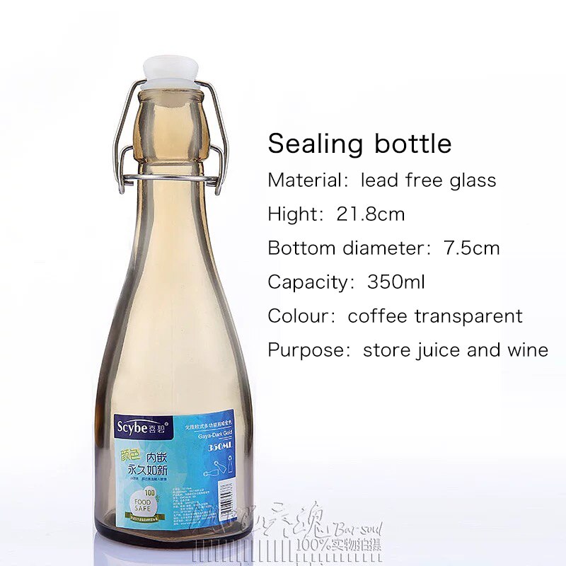Bar soul juice flaska livsmedelsklassad plast hermetiskt förseglat material bartenderverktyg barverktyg: 350ml kaffe