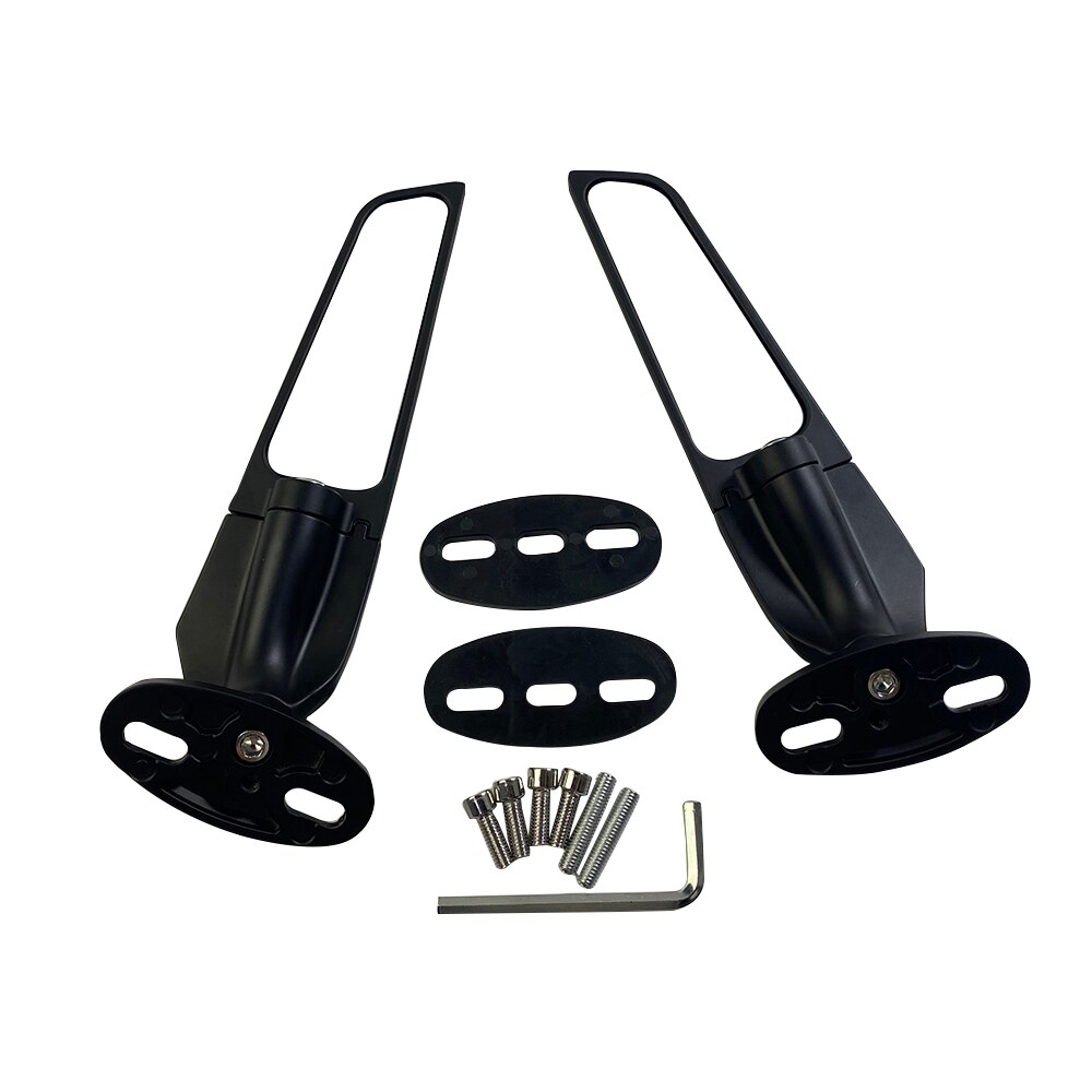 Rétroviseurs de moto modifiés, aile de vent, rétroviseur rotatif réglable pour Kawasaki ZX6R ZX636 ZX7R ZX9R ZX10R ZX14R ZX25R: Default Title