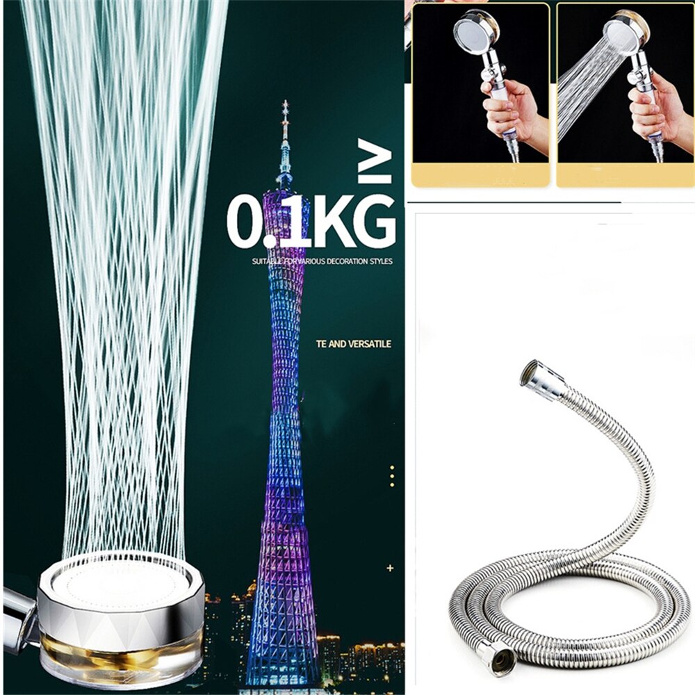 Ręczny prysznic śmigła z turbodoładowaniem zestaw robić modernizacji prysznica jednoprzyciskowy ogranicznik wody mały filtr prysznicowy Showe