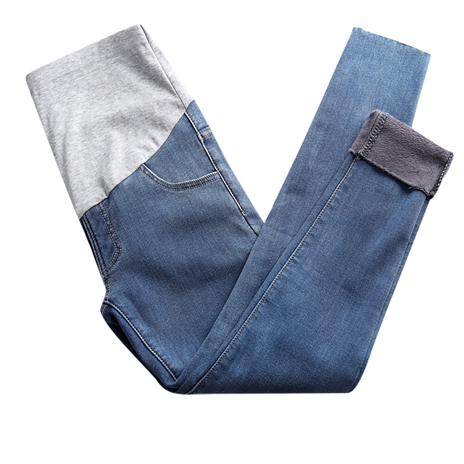 Pregnancy Clothes Women's Solid Maternity Jeans Hole High Flares Ankle Maternity Clothing Jeans Pants For Pregnant Women: Black / XL