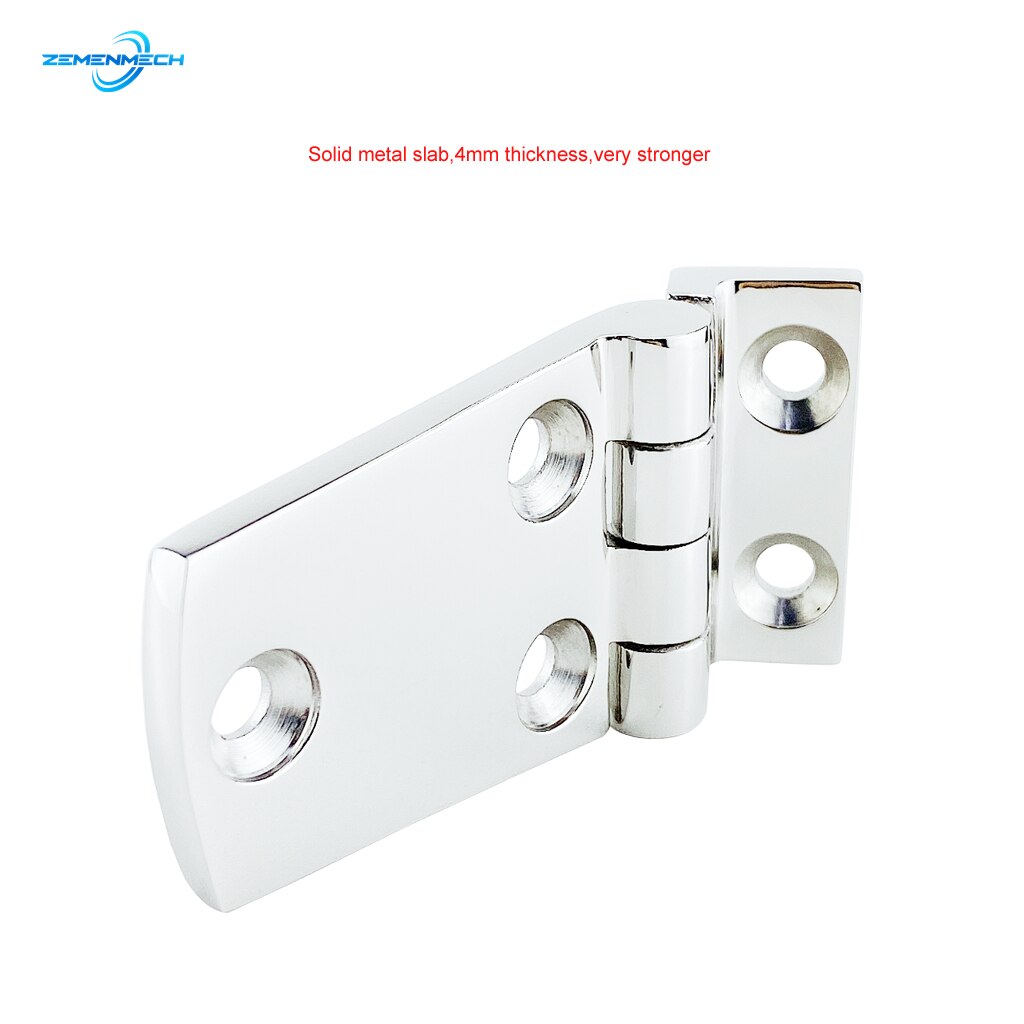 2PCS Flush Door Hatch Compartment Folding Bending Hinge Deck Hinge Door Strap Butt Hinge Boat Marine Accessories Stainless Steel
