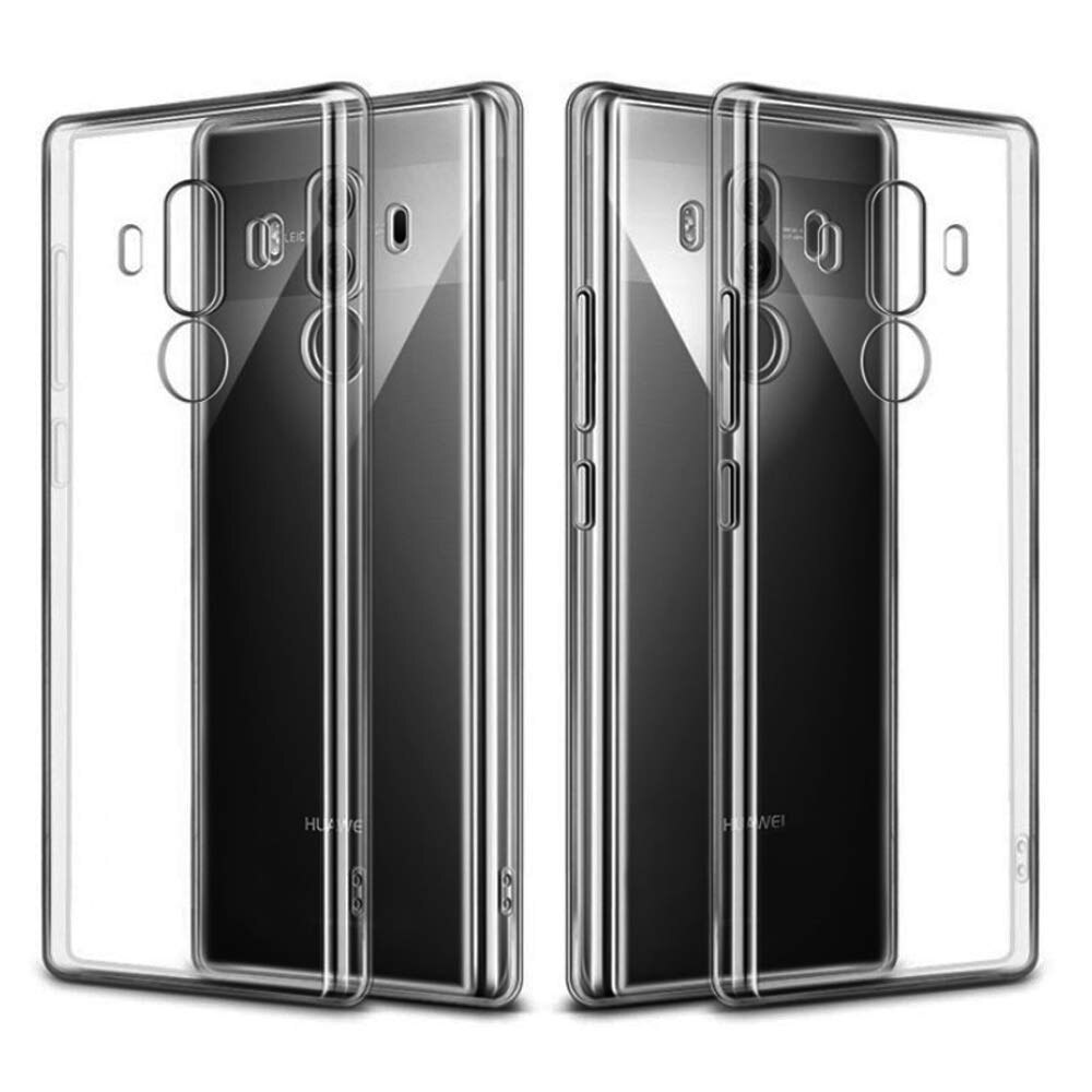 Funda trasera de silicona de lujo para Huawei Mate 10 Pro, funda transparente de TPU suave, 360 a prueba de golpes, armadura Mate10Pro 10Pro Capa