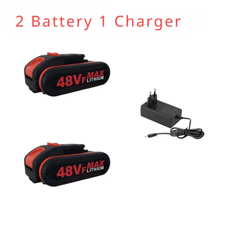 48V Cordless Rechargeable Worx Battery Power Battery Spare Battery,Replace 48VF/36VF/88VF Impact Drill Electric Scissor Chainsaw: green