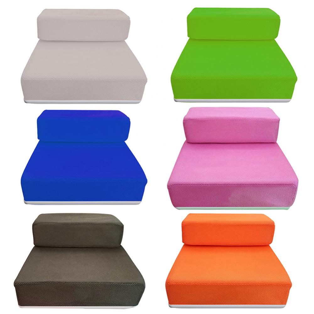 Rampa de malla plegable portátil de 2 escalones para mascotas, estera cómoda para animales, cama, cojín para casa
