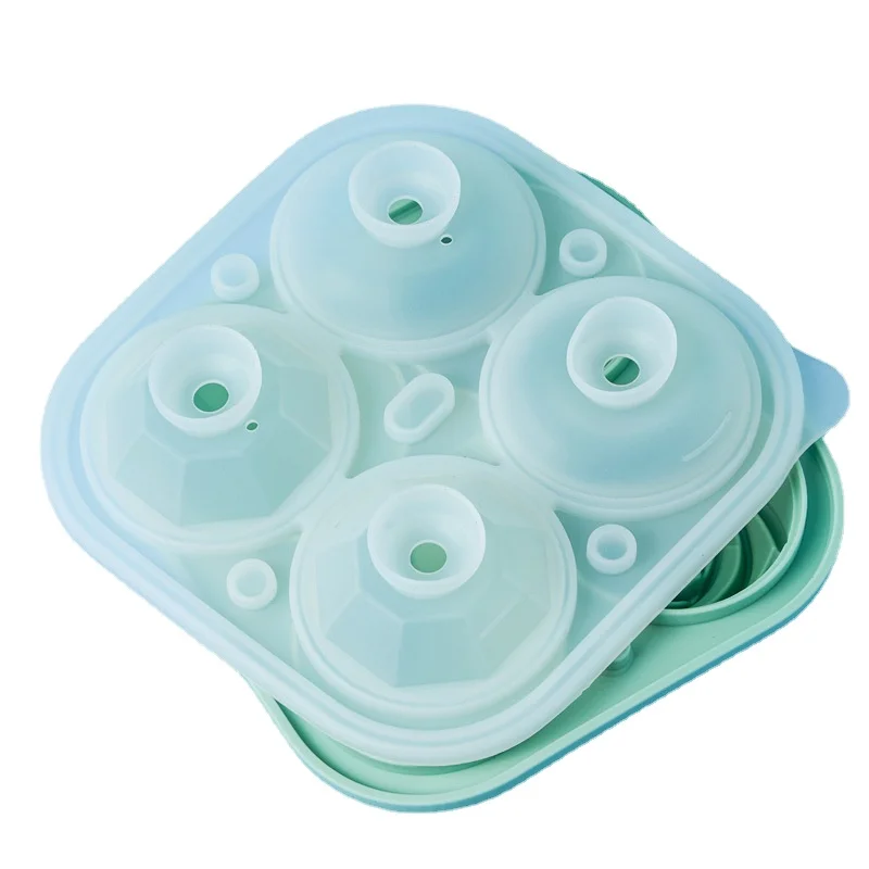 1/2/4 stk. rose-iskugleform, 3d blomster-isform, silikone, whisky-isterningmaskine, isboks til hjemmelavet is: M / Lyserød