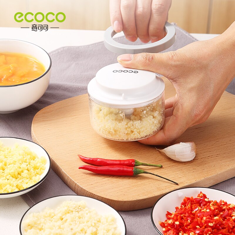 ECOCO Knoblauch Cutter Küchenmaschine Schredder Manuelle Fleischwolf Obst Vegetavle Küche Sicher und Langlebig Rührgerät Rührgerät Werkzeug