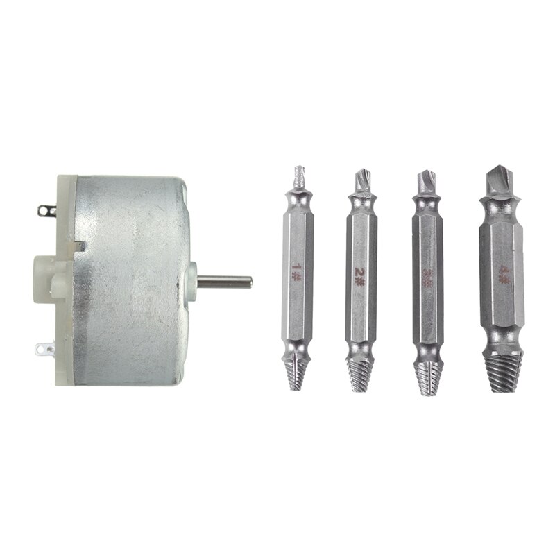 Electric Mini VDC DVD Motor RF-500TB-12560 6V-4000RPM 32X16mm DC 3V-12V & Damaged Screw Extractor Tool and Broken Bolt Extra