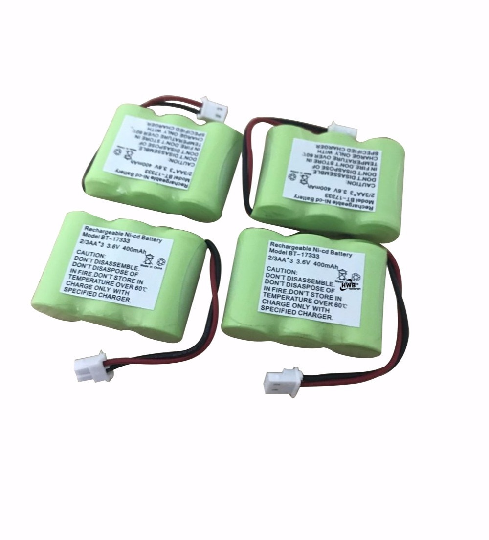 3.6v 400 mah nimh trådløst oppladbart batteri bt -17333 cpb 9607 erstatningspakke bt -163345 bt27333 ff1765s ff1770 ff1775