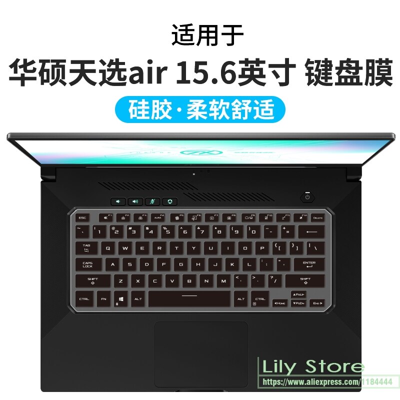 Laptop Silicone Keyboard Cover skin Protector for ASUS ROG Zephyrus G15 GA503Q GA503QR GA503QS GA503QM GA503 QR QS QM Gaming: black