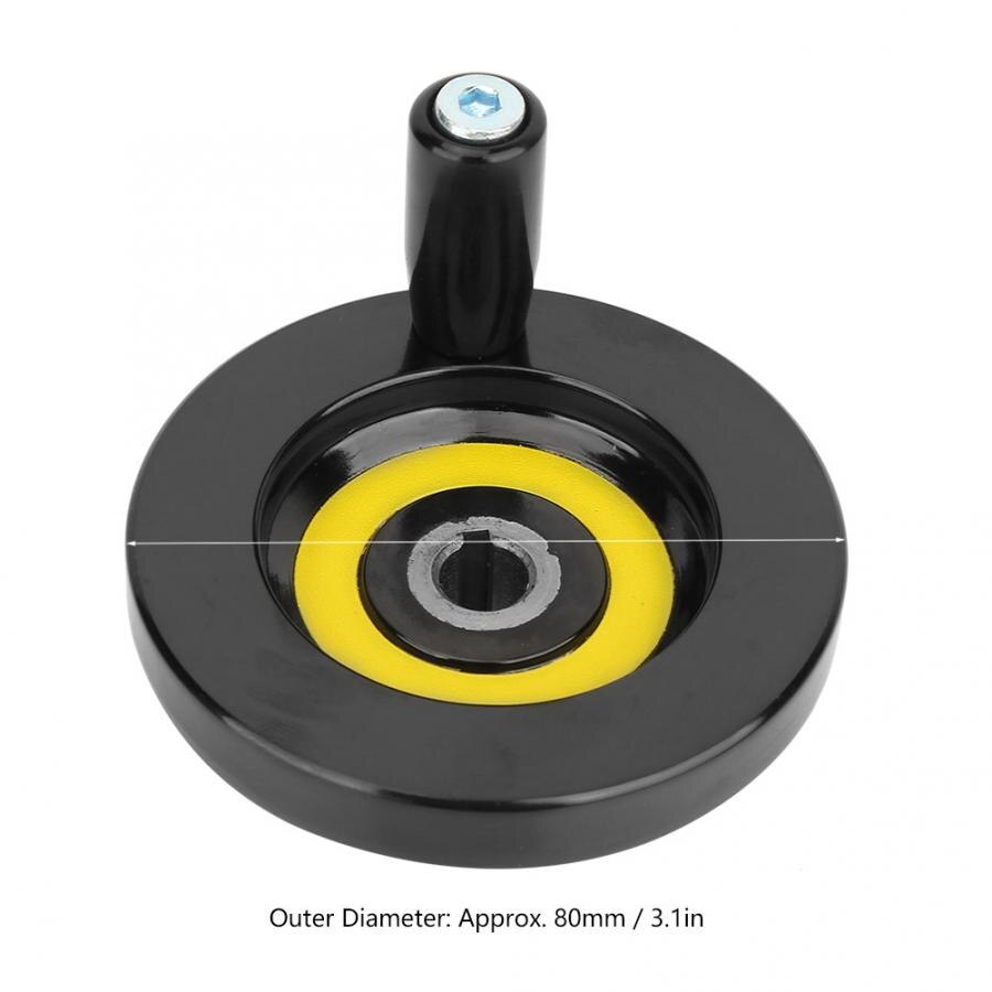 Hand Wiel 1 Stuks Achter Rimpel Bakeliet Revolving Handvat Hand Wiel Voor Draaibank Frezen 10*80 Tool Gereedschap