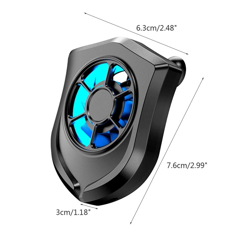 P11 Phone Radiator USB Recharged Cooler Cellphone Back-clip Heatsink 4700r/min 101A