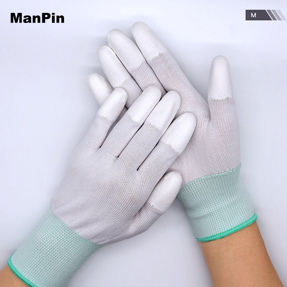 Guantes de fibra de carbono para reparación de pantalla de teléfono móvil, protectores de manos antiestáticos, ESD para dedos pintados, tabletas y teléfonos móviles