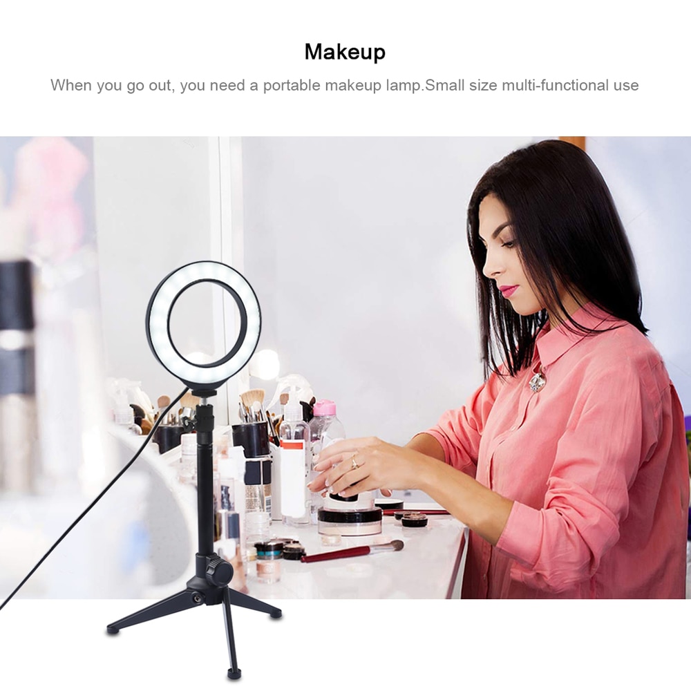 Portable Desktop Adjustable Tripod Stand Selfie Stick Mount Holder For LED Selfie Ring Lights Lamp Makeup Photography lighting