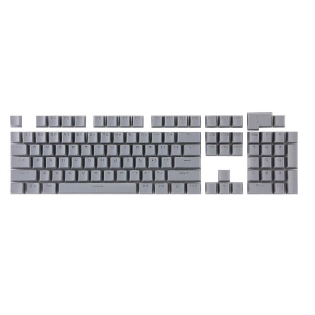 ABS material translucent keycaps Square Shape universal keycaps For Mechanical Keyboards Anti-riot and anti-dirty: Gray