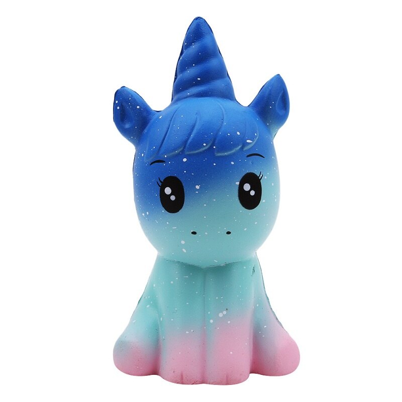 Squishy Cute Unicorn Simulation Animal Doll PU Bread Slow Rising Scented Soft Squeeze Toy Stress Relief for Kid Xmas: Blue