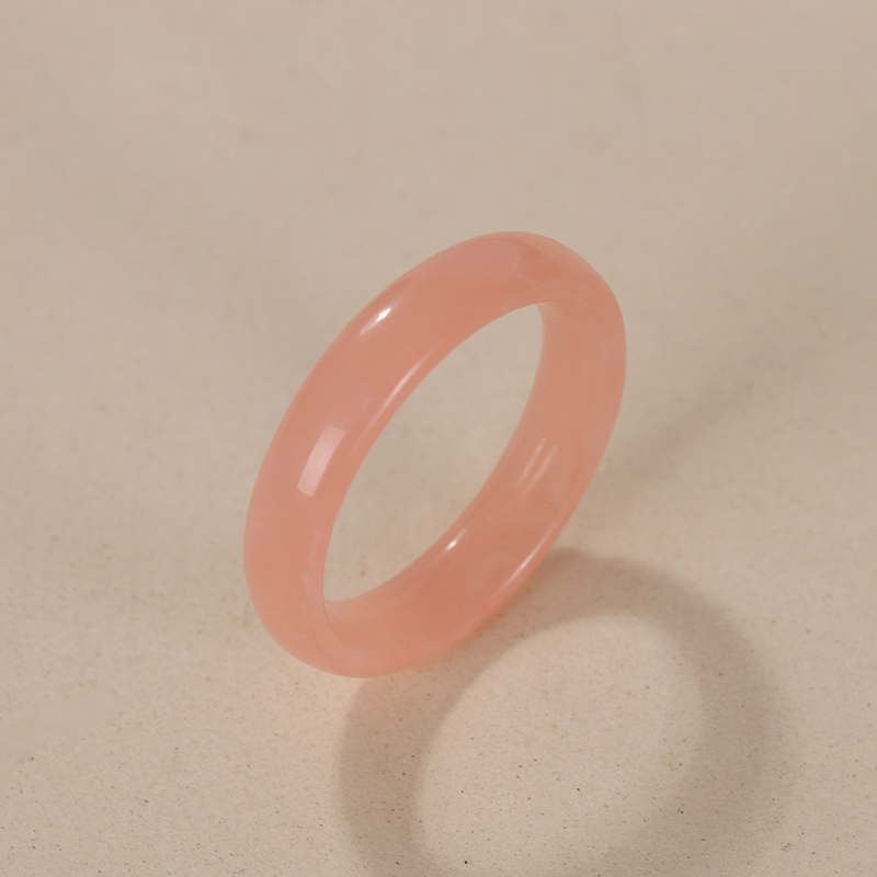 AOMU-Anillo de resina transparente para mujer, pulsera trenzada geométrica acrílica, de joyería para ,: P